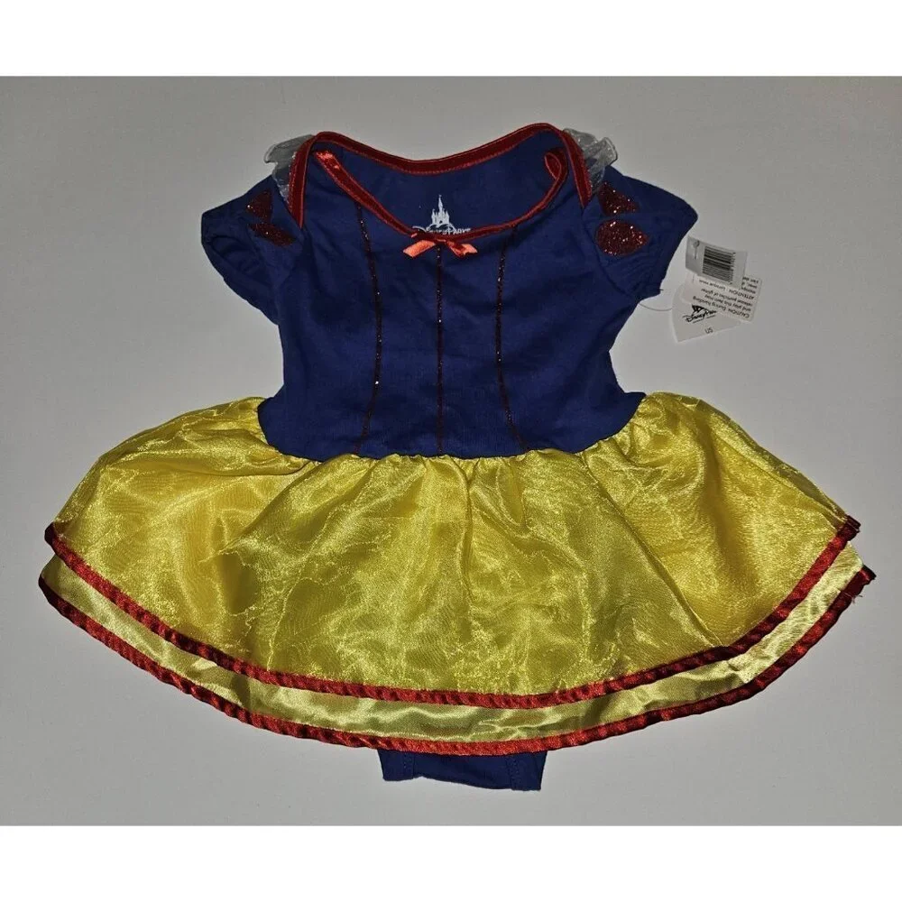 NEW Snow White Princess Dress Disney Parks Halloween Costume Baby Girl 12 Months